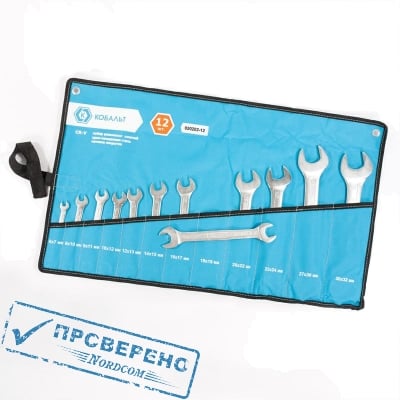 Набор ключей рожковых КОБАЛЬТ 020202-12 (12 шт.) чехол
