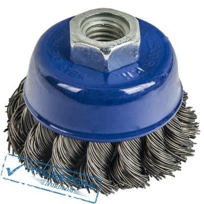 Кордщетка чашка для УШМ (жесткий витой ворс) 65 мм, ПРАКТИКА