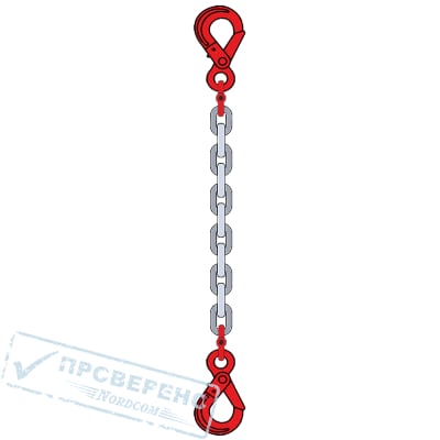 Строп цепной 1СЦ, г/п 1,12т, длина 2000мм, ц. 6мм (крюк VAK-крюк VAK)