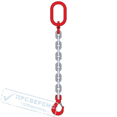 Строп цепной 1СЦ, г/п 8,0т, длина 5000мм, ц. 16мм (звено-крюк SKHL)