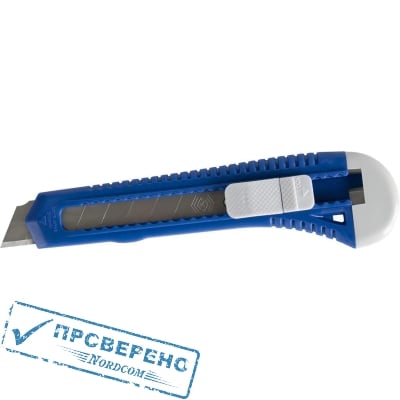 Нож технический КОБАЛЬТ лезвие 18 мм, пластиковый корпус, пакет