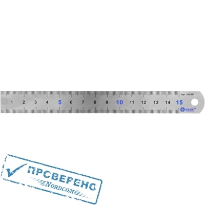 Линейка КОБАЛЬТ 150х19х0.7 мм, нерж.сталь