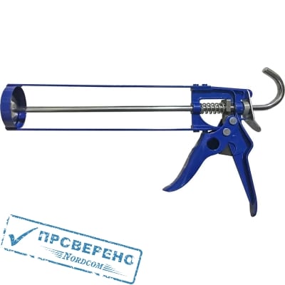 Пистолет для герметика КОБАЛЬТ скелетный, усиленный, резак, противокапельная система