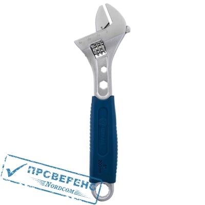 Ключ разводной КОБАЛЬТ 210 мм, ширина захвата 30 мм двухкомпонентная рукоятка (1 шт.) блистер