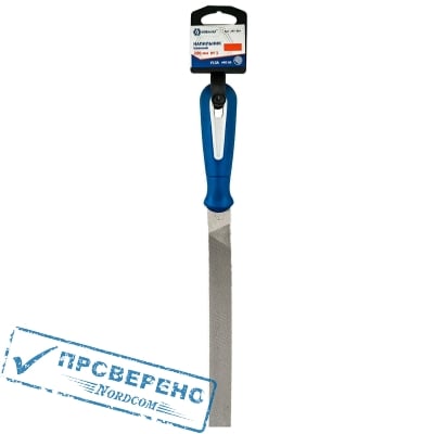 Напильник плоский КОБАЛЬТ двухкомпонентная рукоятка, № 1, 200мм, подвес