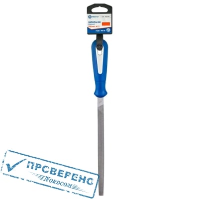 Напильник плоский КОБАЛЬТ двухкомпонентная рукоятка, № 2, 200мм, подвес