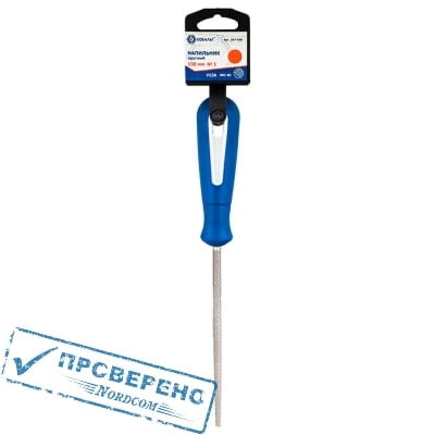 Напильник круглый КОБАЛЬТ двухкомпонентная рукоятка, № 1, 200мм, подвес