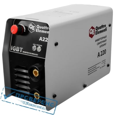 Аппарат электродной сварки, инвертор QUATTRO ELEMENTI A 220 (220 А, ПВ 60%, до 4.0 мм, 5.4 кг, 160-240 В)