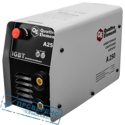 Аппарат электродной сварки, инвертор QUATTRO ELEMENTI A 250 (250 А, ПВ 60%, до 5.0 мм, 5.5 кг, 160-240 В)