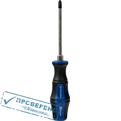 Отвертка ударная КОБАЛЬТ Ultra Grip PH-2x100 мм S2, двухкомпонентная рукоятка (1 шт.) подвес