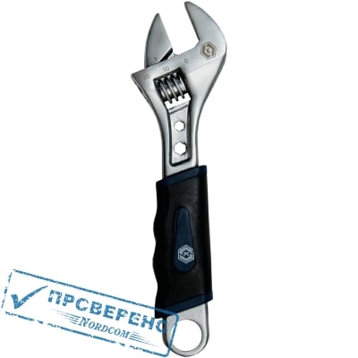 Ключ разводной КОБАЛЬТ 150 мм, ширина захвата 19 мм, двухкомпонентная рукоятка (1 шт.) блистер