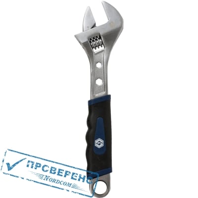 Ключ разводной КОБАЛЬТ 300 мм, ширина захвата 36 мм, двухкомпонентная рукоятка CR-V (1 шт.) блистер