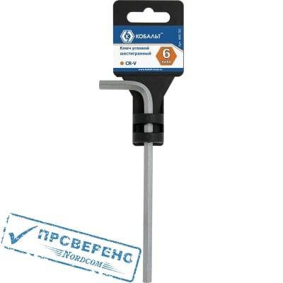 Ключ шестигранный угловой КОБАЛЬТ 6 мм Cr-V