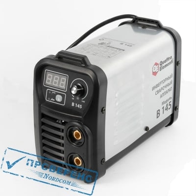 Аппарат электродной сварки, инвертор QUATTRO ELEMENTI B 145 (145 А, ПВ 80%, до 4.0 мм, 4.6 кг, Дисплей, TIG-Lift, от 170В, КЕЙС)