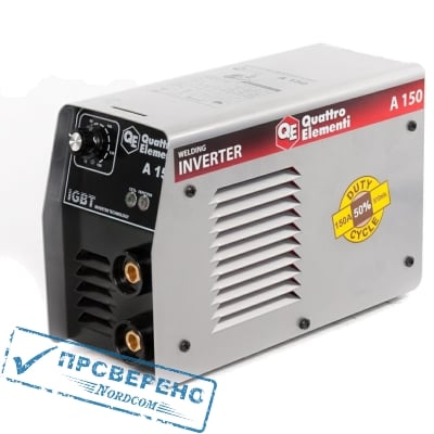 Аппарат электродной сварки, инвертор QUATTRO ELEMENTI A 150 + МАСКА (150 А, ПВ 50%, до 4.0 мм, 4.7 кг, 220В)