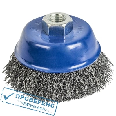 Кордщетка чашка для УШМ (мягкий стальной ворс) 100 мм, ПРАКТИКА