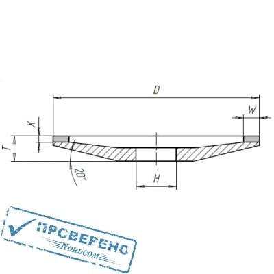 Круг алмазный 12А220 (тарельчатый) 125х10х2х16х32 АС4 125/100 В2-01 100% 32.00