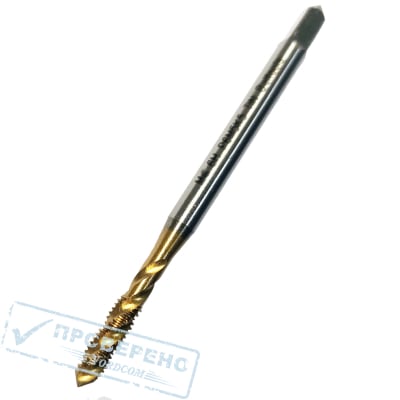 Ìåò÷èê Ì8õ1,25 ìàøèííî-ðó÷íîé 6H Ð6Ì5Ê5 ãëóõîé TiN âèíòîâîé L=90ìì DIN371