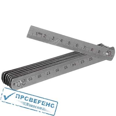 Метр складной металлический