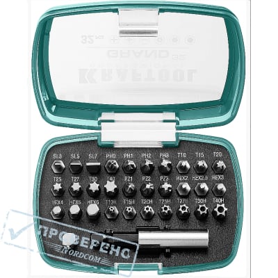 Набор бит KRAFTOOL Grand-32, с магнитным адаптером, Cr-Mo