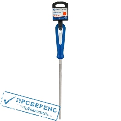 Напильник круглый КОБАЛЬТ двухкомпонентная рукоятка, № 2, 200мм, подвес