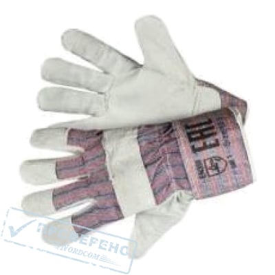 Перчатки спилковые комбинированные