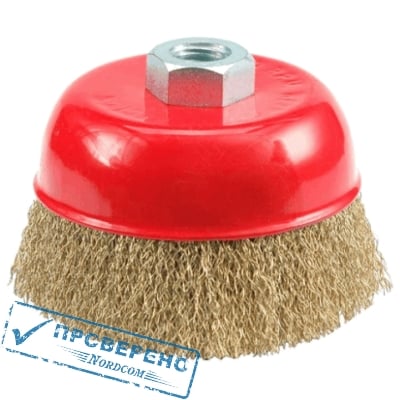 Кордщетка чашка для УШМ (мягкий латунный ворс) 150 мм, STRONG