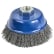 Кордщетка чашка для УШМ (мягкий стальной ворс) 100 мм, ПРАКТИКА